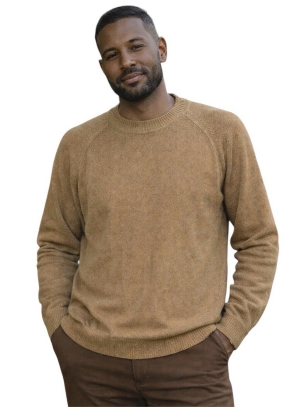 Alpaca Basics 100% Pure Peruvian Alpaca Wool Sweater Size 48 Camel Tan Pullover